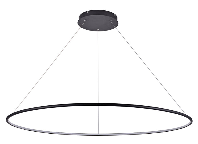 EXCLUSIEVE LED PENDEL '' UNNU '' 1 RINGS ART NR 3345003/     ( ZWART )