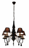 HANGLAMP 5-LICHTS  "' C0ROLA '' ZWART  ART NR: 23403534/