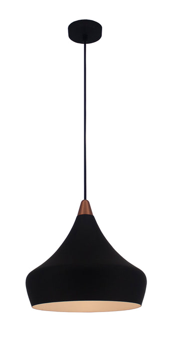 VARA HANGLAMP DE LUXE  MAT/ZWART OPZETSTUK KOPER  ART NR 23432111/