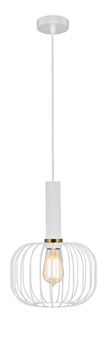 HANGLAMP  KONAH 1 LICHTS DE LUXE WIT   ART NR 23432136/