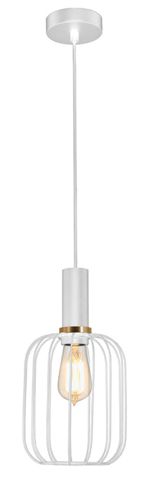 HANGLAMP KONAH 1 LICHTS DE LUXE WIT    ART NR 23432138/