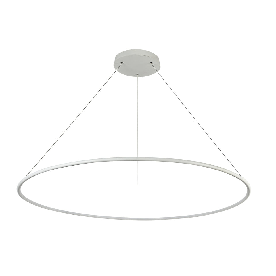 EXCLUSIEVE LED PENDEL '' UNNU '' 1 RINGS ART NR  3345013/    (WIT )